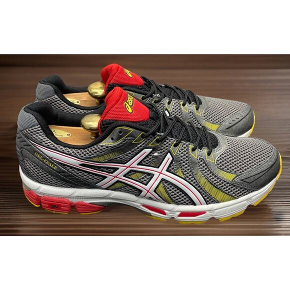 Asics GEL EXALT Black Red Gray Running Race Shoes Mens Size 12 Fast Shipping - Picture 11 of 11